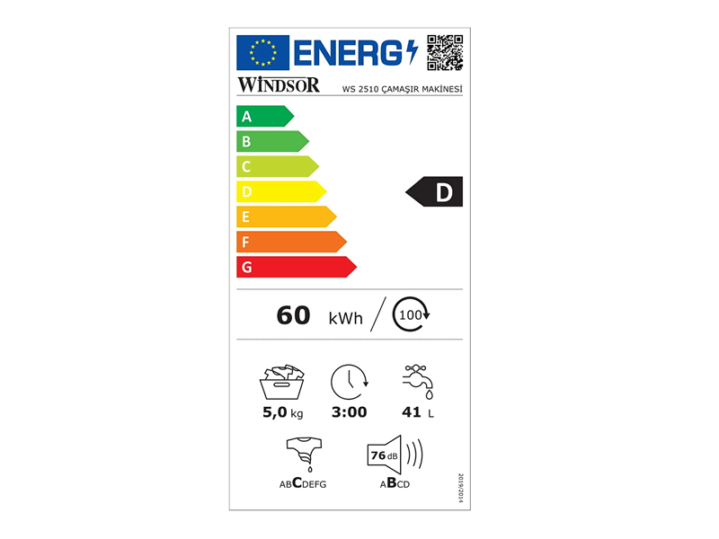 Windsor WS 2510 5 kg 1000 Devir Çamaşır Makinesi